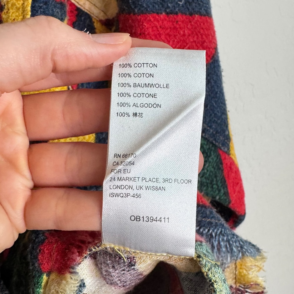 BDG Urban Outfitters Geometric Patchwork Woven Cotton Button Down Shacket XS - Picture 5 of 10